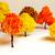 D10197 Набор Золотая осень: Осенние деревья (высотой от 3 см до 5 см), 12 шт.