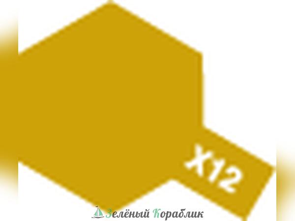 80012 Tamiya Х-12 Gold Leaf (Золотистая глянцевая) краска эмалевая, 10мл