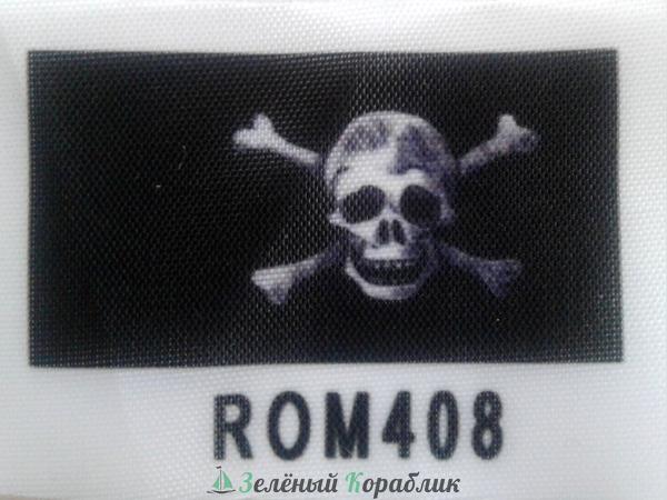 ROM408 Флаг Пиратский N3 (длина 30 мм, ширина 20 мм)