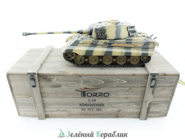 TR1112200700 Р/У танк Torro King Tiger (башня Henschel) 1/16 2.4G, ИК-пушка, деревянная коробка