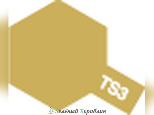 85003 Tamiya  Краска аэрозольная TS-3 Dark Yellow (Темно-желтый, матовый) в баллончике, 100мл