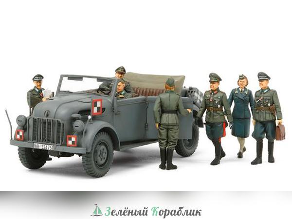 25149 1/35 Штабная машина  Steyr Type 1500A Kommanderwagen  с 7 фигурами, можно собирать с открытыми дверями