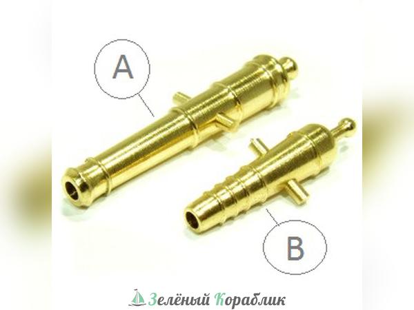 RB011-44 Ствол пушки + цапфа, R-7,5мм, (Type A) (длина 44 мм), 1 шт.