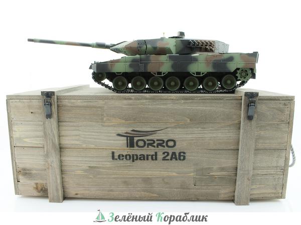 TG3889-1B-CM Р/У танк Taigen 1/16 Leopard 2 A6 (Германия) САМО 2.4G RTR, деревянная коробка