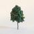 D10183 Макет дерева с тёмной кроной для архитектурного макета и диорамы (ширина 10 мм, высота 20 мм)