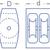 RB065-04 Блок двушкивный, береза, латунь (L-8мм, D/R-4мм, d-5,3мм), 1 шт.