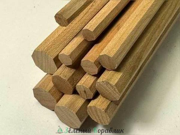 CV270 Рейка восьмигранная вишня американская (длина 500 мм, диаметр 7 мм), 1 шт.