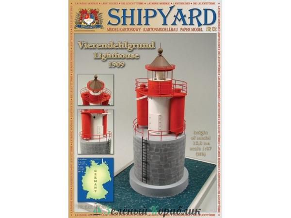 MK031 Сборная картонная модель Shipyard маяк Vierendehlgrund Lighthouse (№62), 1/87