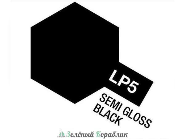 82105 Tamiya LP-5 Semi Gloss Black (Черный, полуглянцевый) краска лаковая, 10 мл