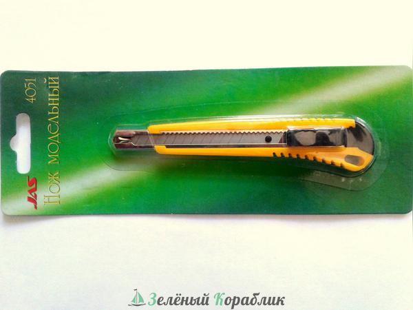 JAS4051 Нож модельный выдвижной, механическая фиксация лезвия