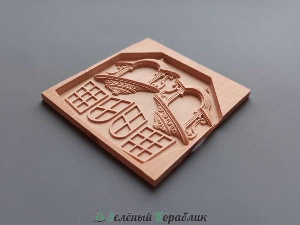 MK0401-3D5 Окна кормы сборной модели корабля «Бригантина «Феникс» (масштаб 1:72)