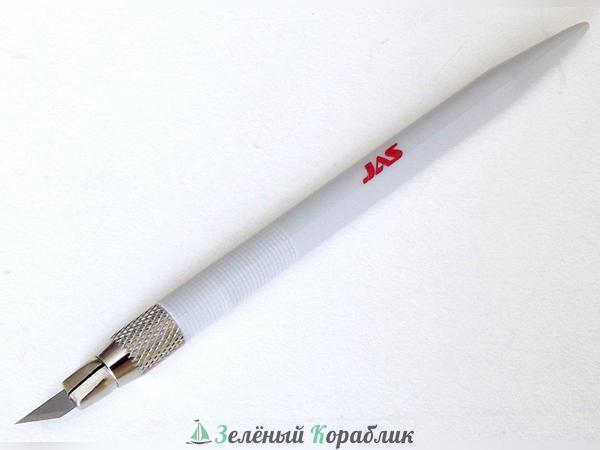 JAS4022 Нож с цанговым зажимом, пластиковая ручка, +6 лезвий