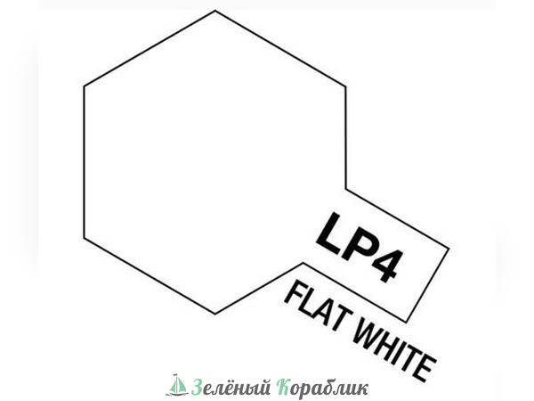 82104 Tamiya LP-4 Flat White (Белый, матовый) краска лаковая, 10 мл