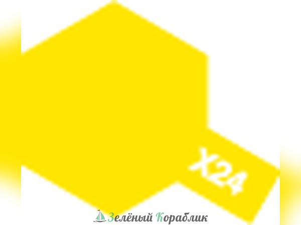 81524 Tamiya  Х-24 Clear Yellow (Прозрачно-желтый, глянцевый) краска акриловая, 10мл