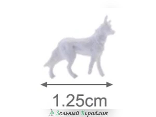 D70020 Собака неокрашенная, для макетов и диорам (длина 12.5 мм, высота 10 мм), 1 шт.