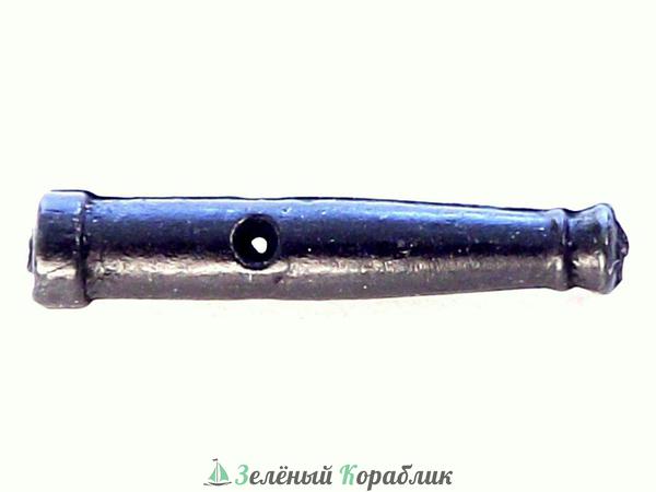 M0004 Пушка чернёная латунь, XVIII в (длина 20 мм), 1 шт.