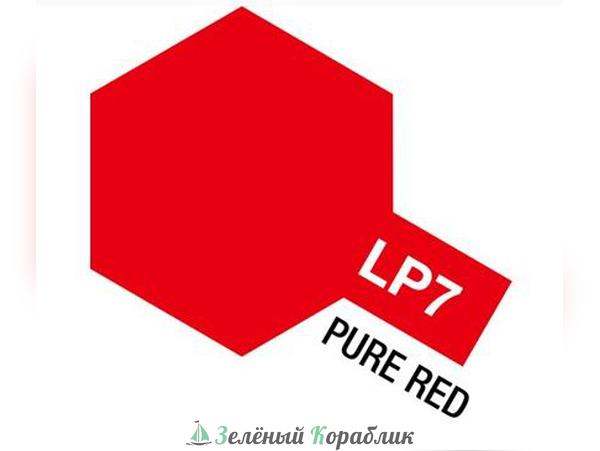 82107 Tamiya LP-7 Pure Red (Красный, глянцевый) краска лаковая, 10 мл