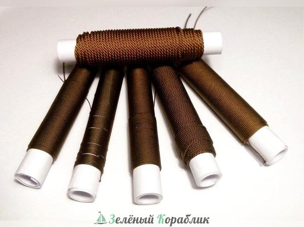 VLK12 Канаты для стоячего такелажа, темно-коричневые, 1,2 мм, 5 м