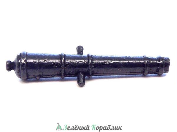 M0005 Пушка чернёная латунь, XVIII в (длина 25 мм), 1 шт.