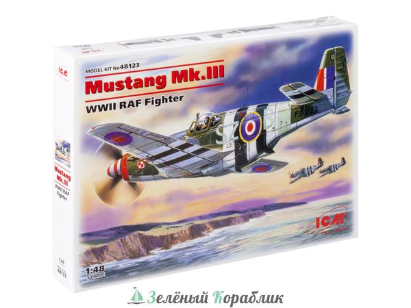ICM-48123 Сборная модель ICM 1/48 Истребитель ВВС Великобритании периода Второй мировой войны Мустанг MK III (48123)