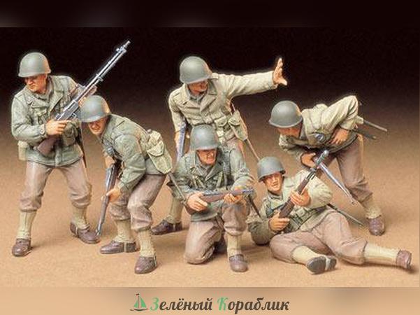 35192 Амер. пехотинцы (6 фигур) в форме М1941 и М1943 с разл. оружием в атаке