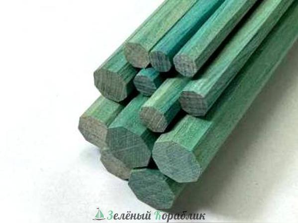 CV412 Заготовка восьмигранная, зеленый граб (длина 400 мм, диаметр 5 мм), 1 шт.