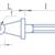RB075-40 Леерная стойка с 1 отверстием,  с резьбой М2 (L-7.5мм, r-4мм, f-2,5мм, R-5мм, I-7.5мм, М2), 1 шт.
