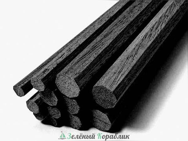 CV176 Заготовка восьмигранная, черный граб (длина 400 мм, диаметр 6 мм), 1 шт.