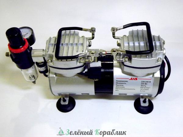 JAS1205 Компрессор 1205, с регулятором давления, автоматика, два режима работы, два цилиндра