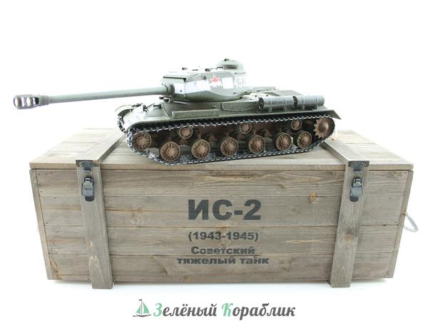 TG3928-1G-IR-BOX Р/У танк Taigen 1/16 ИС-2 модель 1944, СССР, зеленый, (для ИК танкового боя) 2.4G, деревянная коробка