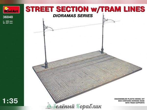 MNA36040 Наборы для диорам street section w/tram lines