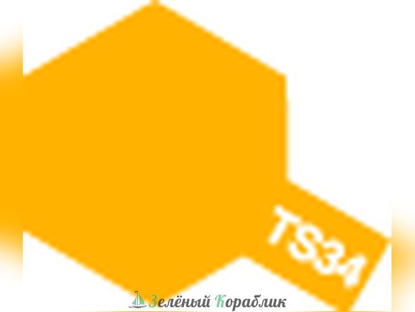 85034 Tamiya Краска аэрозольная TS-34 Camel Yellow (Пустынно-желтый)  в баллончике, 100 мл