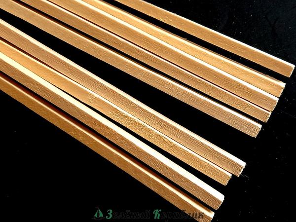 D10433 Рейки деревянные (длина 400 мм, ширина 5 мм, высота 5 мм), 9 шт.