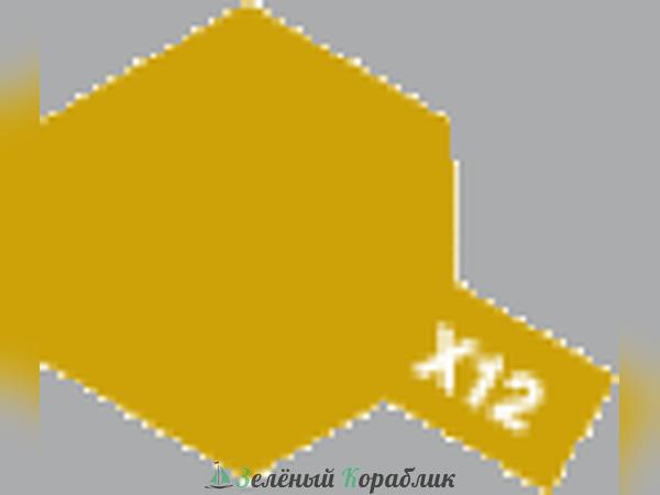 81512 Tamiya  Х-12 Gold Leaf (Золотистый, глянцевый) краска акриловая, 10мл