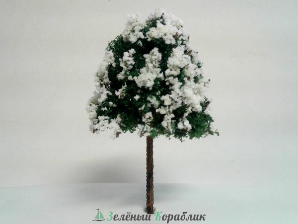 D10116 Макет дерева с белыми цветами (высота 100 мм)