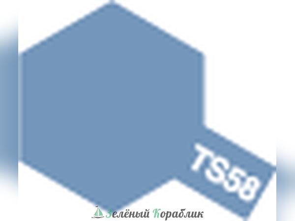 85058 Tamiya Краска аэрозольная TS-58 Pearl Light Blue (Голубой перламутровый)  в баллончике, 100 мл