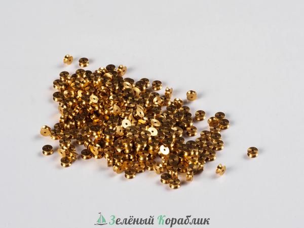 TN-D005 Латунные точеные шкивы 5 × 0.5 мм, 10 шт.