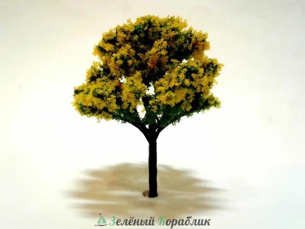 D00016 Макет дерева с желтыми цветами (ширина 55 мм, высота 85 мм)