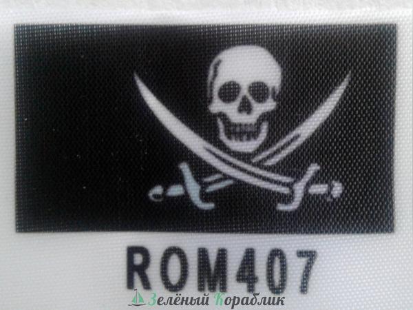 ROM407 Флаг Пиратский N2 (длина 30 мм, ширина 20 мм)