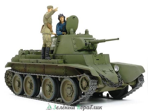 35327 Советский танк БТ-7 (выпуск 1937 г), c фигурами командира танка и офицера, фототравление, наборные траки, 3 вар-та декалей