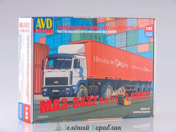 7042AVD МАЗ-5432 с полуприцепом-контейнеровозом МАЗ-938920