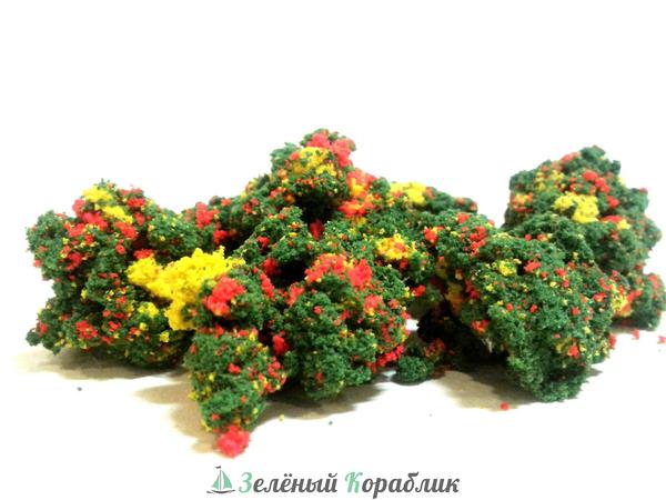 D20090 Комковой фолиаж. Красно-желтые цветы для диорам и макетов, 20 г