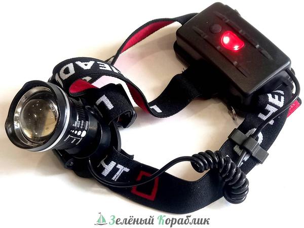 MX-T09-T6 Фонарь головной (1 ярк.+ 2больш.+ 2акк.+ЗУ) MX-T09-T6 zoom