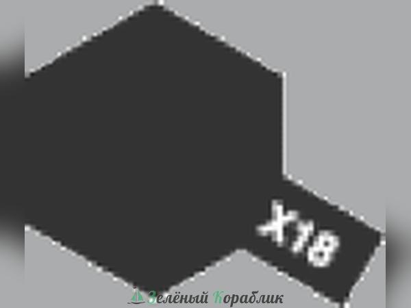 81518 Tamiya  Х-18 Semi Gloss Black (Черный, полуматовый) краска акриловая, 10 мл
