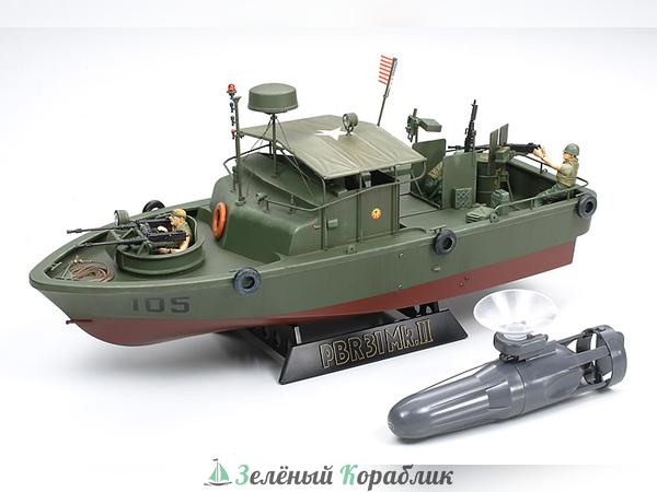 89735 Американский водометный патрульный катер PBR31MkII PIBBER с 4 фигурами, подставкой  и подводным движителем на присоске