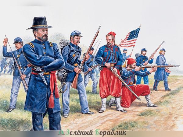 6012IT Солдаты  Union Infantry and Zuaves (American Civil War)