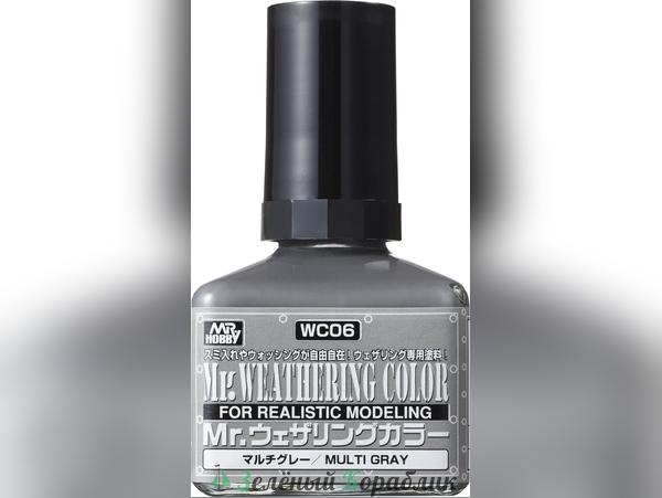 MHBWC06 Смывка Mr.Weathering Color, Multi Grey (Серый) (объём 40 мл)