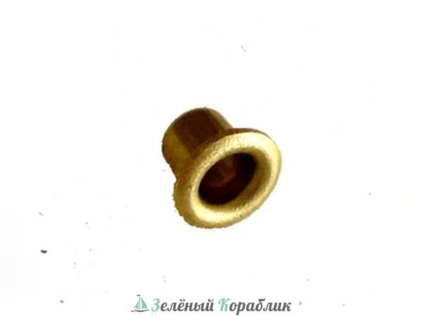 M0319 Клюзы, латунь, внутренний диаметр 1.5 мм, внешний диаметр 2.5 мм, высота 2 мм, 20 шт