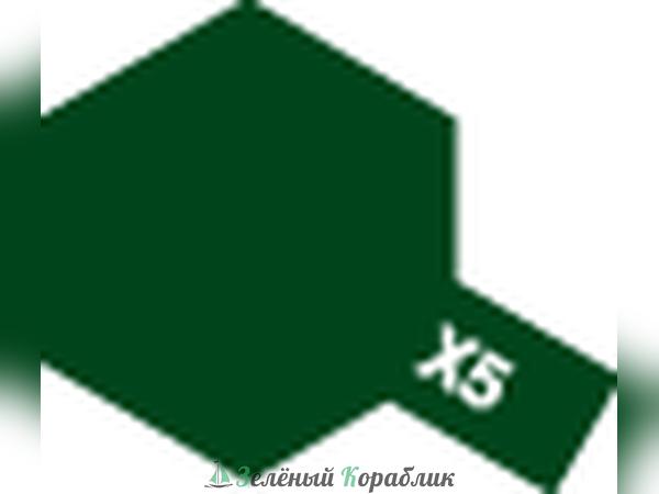 80005 Tamiya X-5 Green (Зеленая глянцевая) краска эмалевая, 10мл