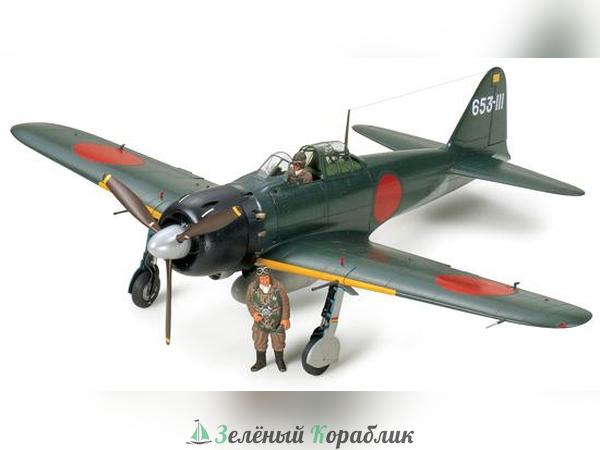 60318 1/32 A6M5 Zero Model 52 (Zeke), фототравление, 2 фигуры пилотов, подставка